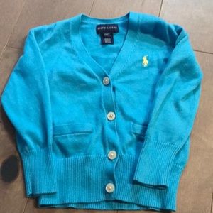 Ralph Lauren Blue Toddler Girl Cardigan 2T